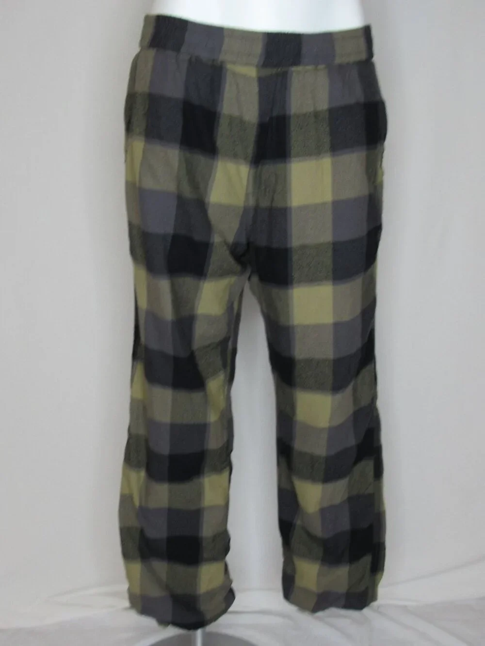 Prana Plaid Flannel ASYLUM Lined Pajama Lounge Pants Men's L Large